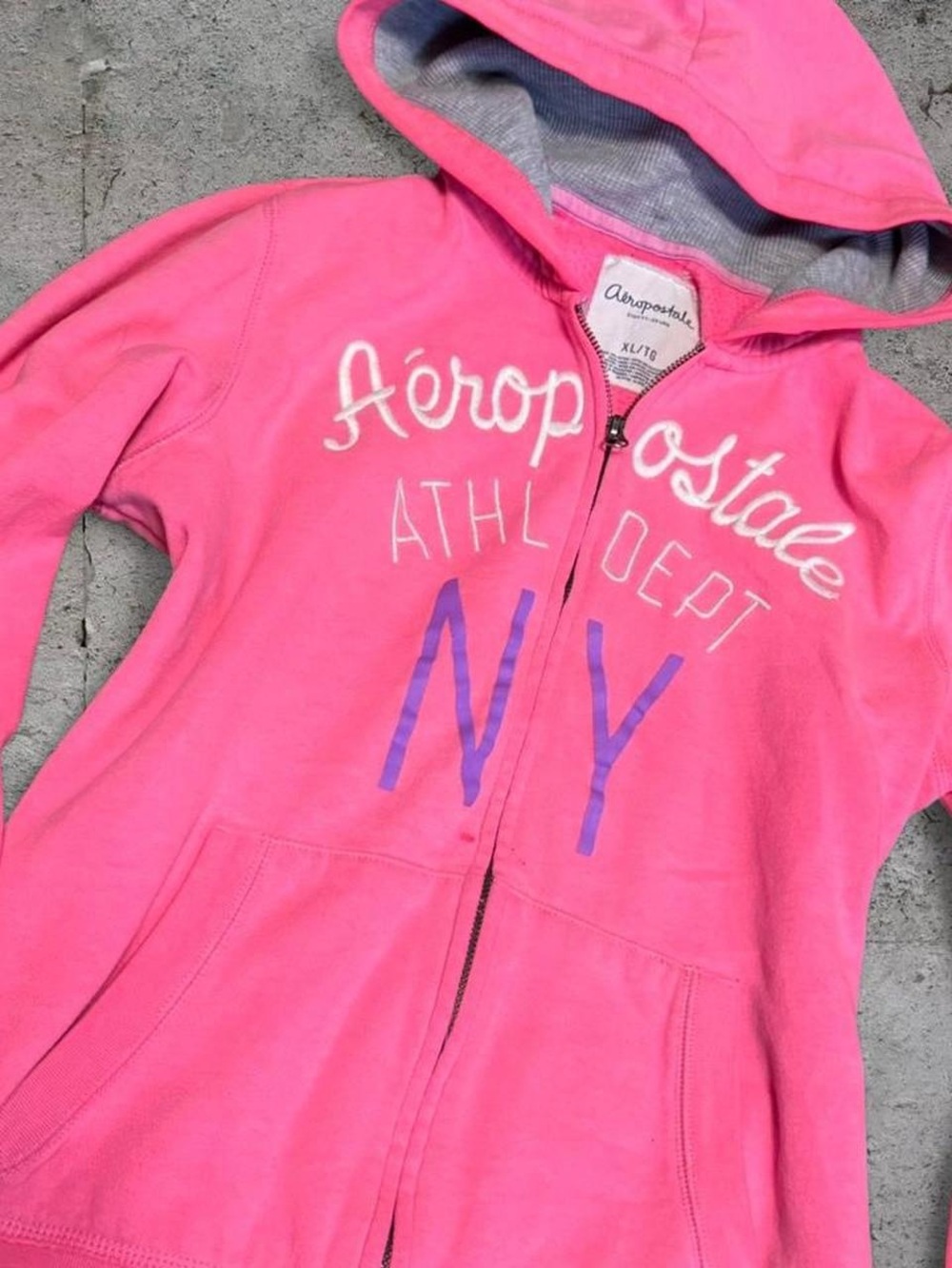 Aeropostale Y2K Pink Zip Hoodie